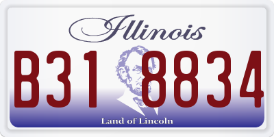 IL license plate B318834