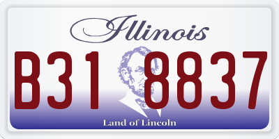 IL license plate B318837
