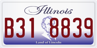 IL license plate B318839