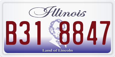 IL license plate B318847