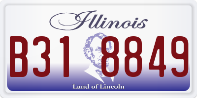 IL license plate B318849