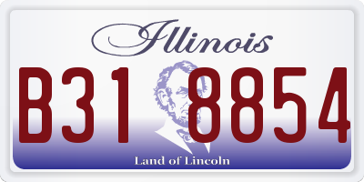 IL license plate B318854