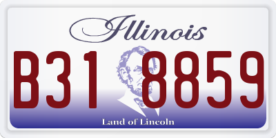 IL license plate B318859