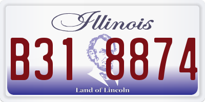 IL license plate B318874