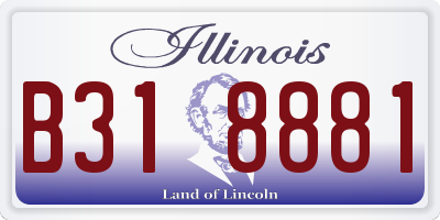 IL license plate B318881