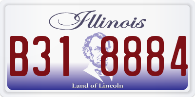 IL license plate B318884