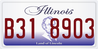IL license plate B318903
