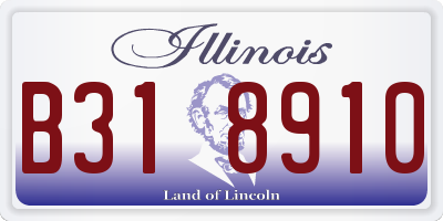 IL license plate B318910