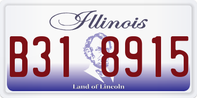 IL license plate B318915