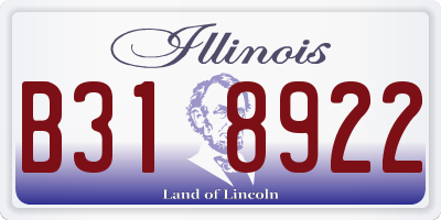 IL license plate B318922