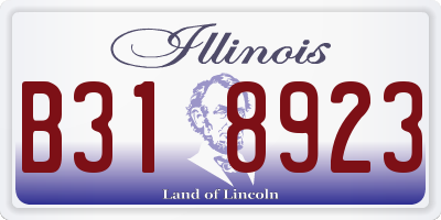 IL license plate B318923