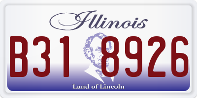 IL license plate B318926