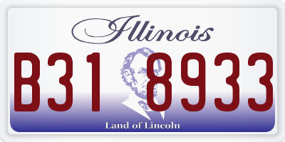 IL license plate B318933