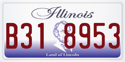 IL license plate B318953