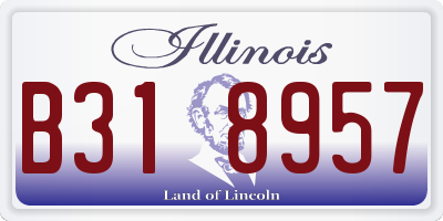 IL license plate B318957