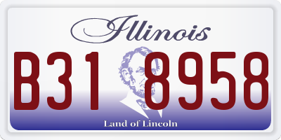 IL license plate B318958