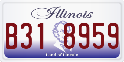 IL license plate B318959