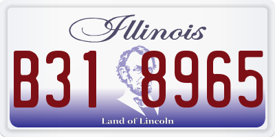 IL license plate B318965