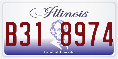 IL license plate B318974