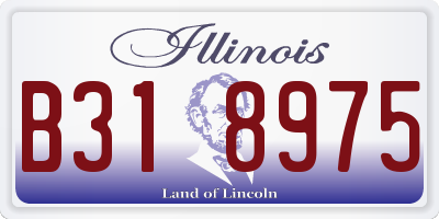 IL license plate B318975