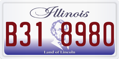 IL license plate B318980