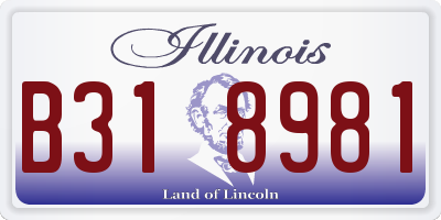 IL license plate B318981