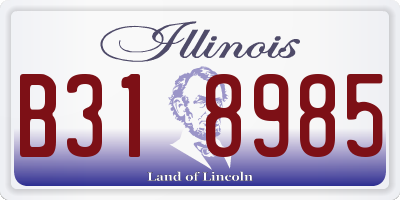 IL license plate B318985