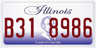 IL license plate B318986