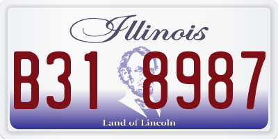 IL license plate B318987