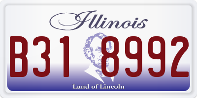 IL license plate B318992