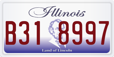 IL license plate B318997