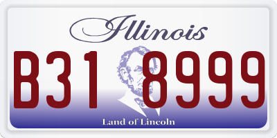 IL license plate B318999