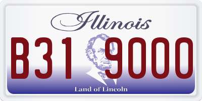 IL license plate B319000