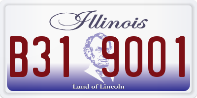 IL license plate B319001