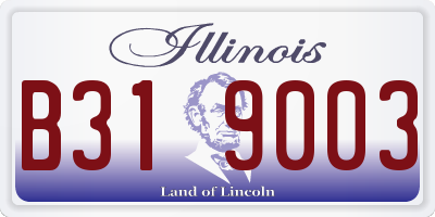 IL license plate B319003