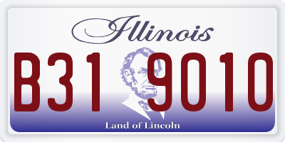 IL license plate B319010