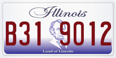 IL license plate B319012