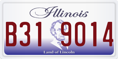 IL license plate B319014