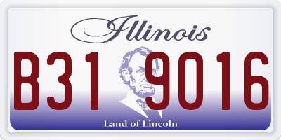 IL license plate B319016