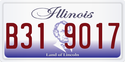IL license plate B319017