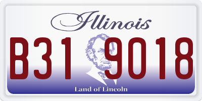 IL license plate B319018