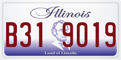 IL license plate B319019