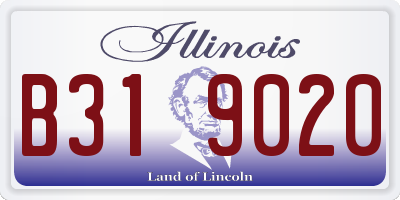 IL license plate B319020