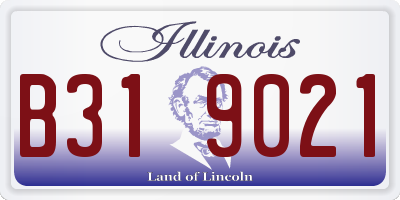 IL license plate B319021