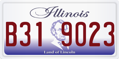 IL license plate B319023
