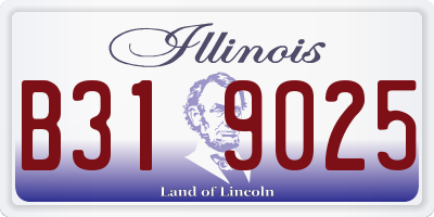 IL license plate B319025