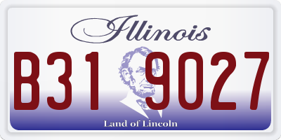 IL license plate B319027