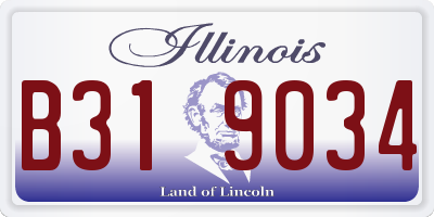 IL license plate B319034