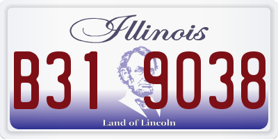 IL license plate B319038