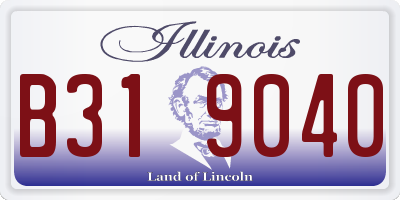 IL license plate B319040